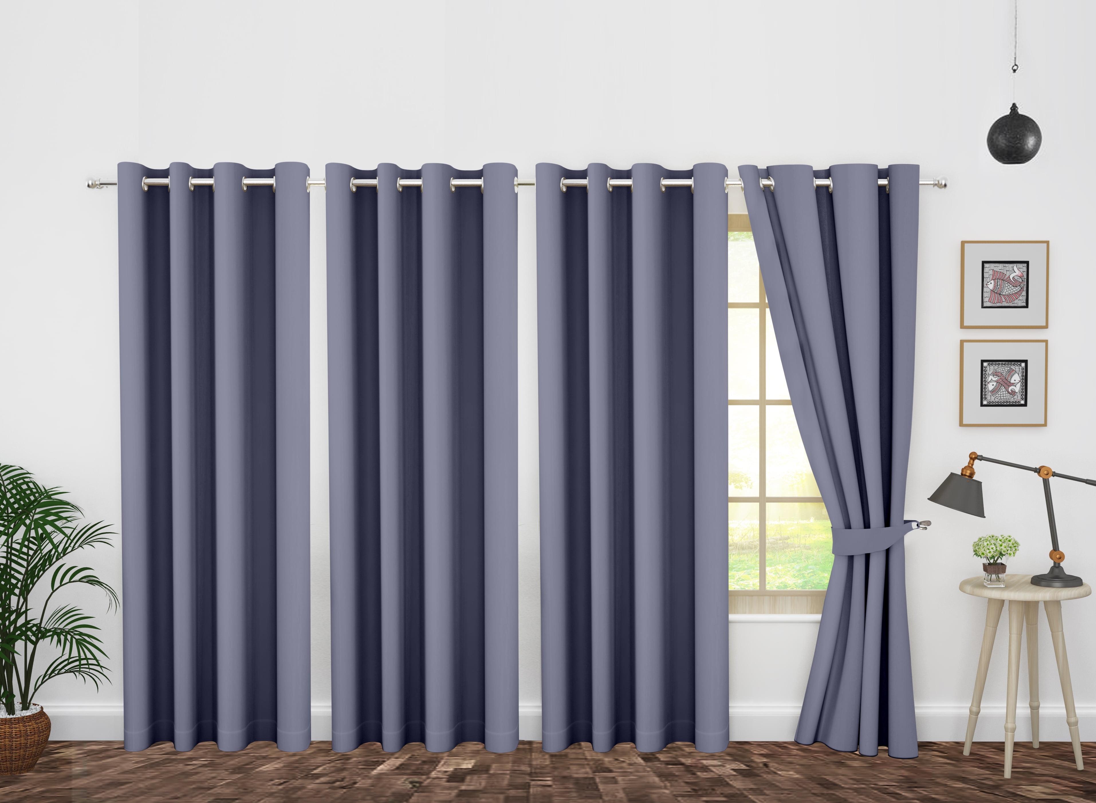 Ample Decor Single Curtain Solid Room Darkening Thermal Grommet