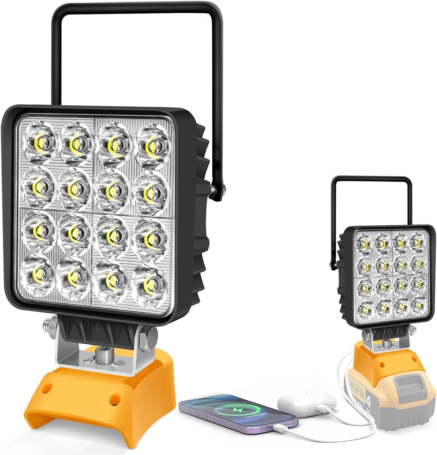 AnTom LED Work Light , 48W 4800LM LED Flood Light for Outdoor and Job Site Lighting- Dimmable Design