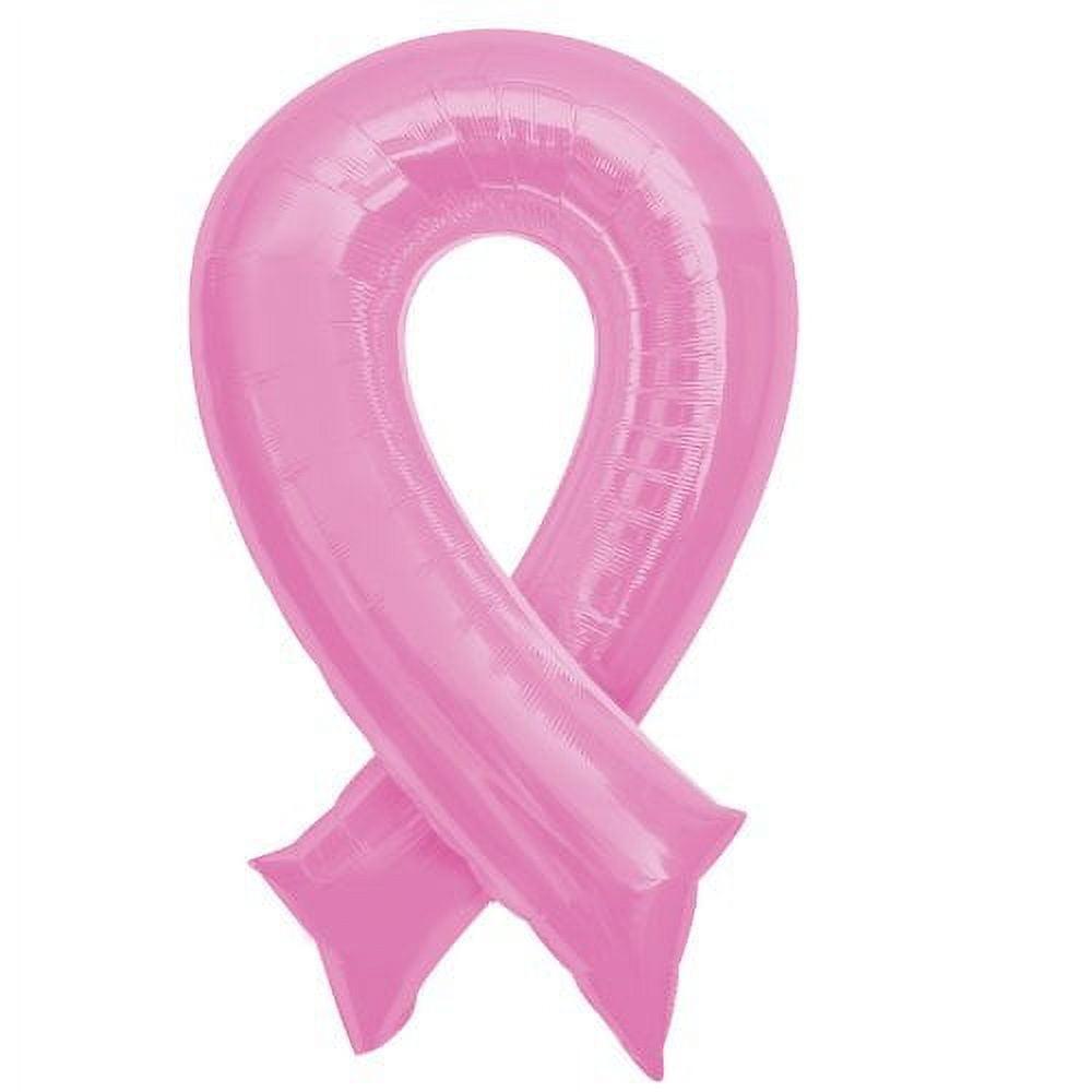 Anagram Pink Ribbon-Shaped 36" Mylar Balloon