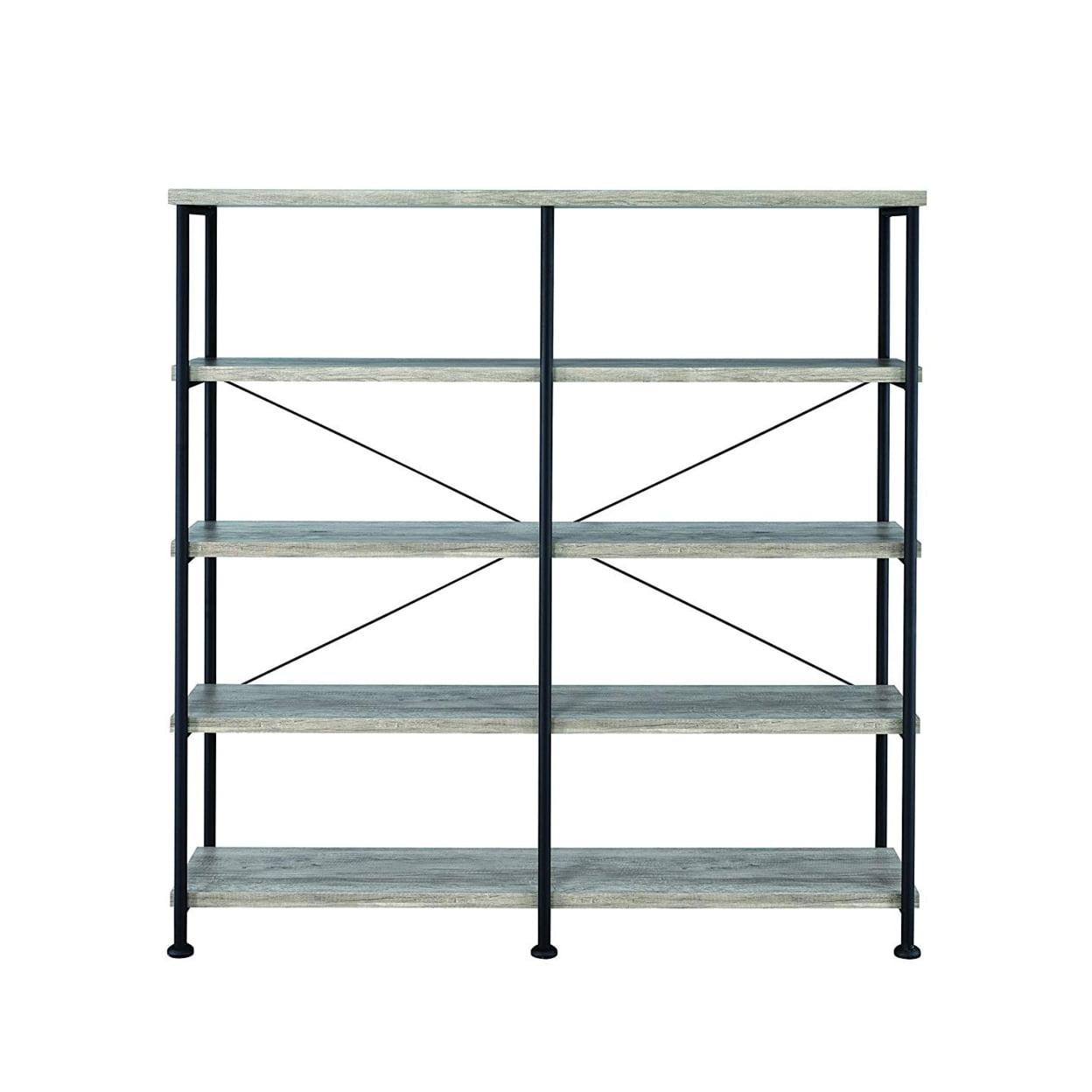 Analiese 4 Shelf Double Bookcase - Coaster