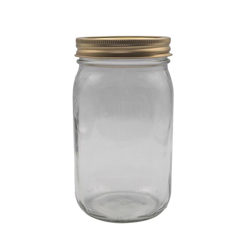 Anchor Hocking Tecnocap Wide Mouth Canning Jar - Case of 12 - 32 oz