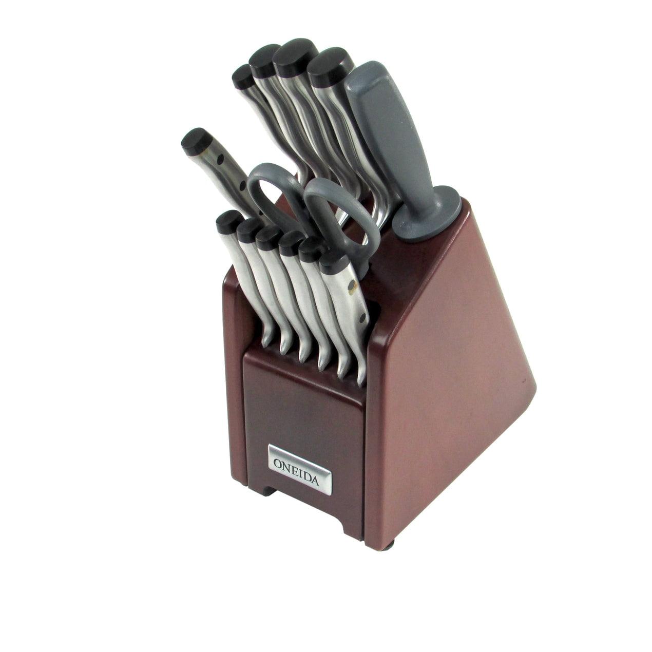 Pro Series 14-Piece Stainless Steel Cutlery Set with Hardwood Block