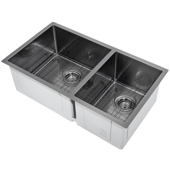 Prestige 32'' Double Bowl Stainless Steel Undermount Kitchen Sink