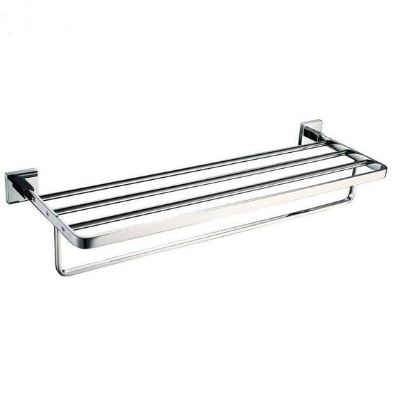 Ancona Alessia Metal Floating Shelf with Towel Bar