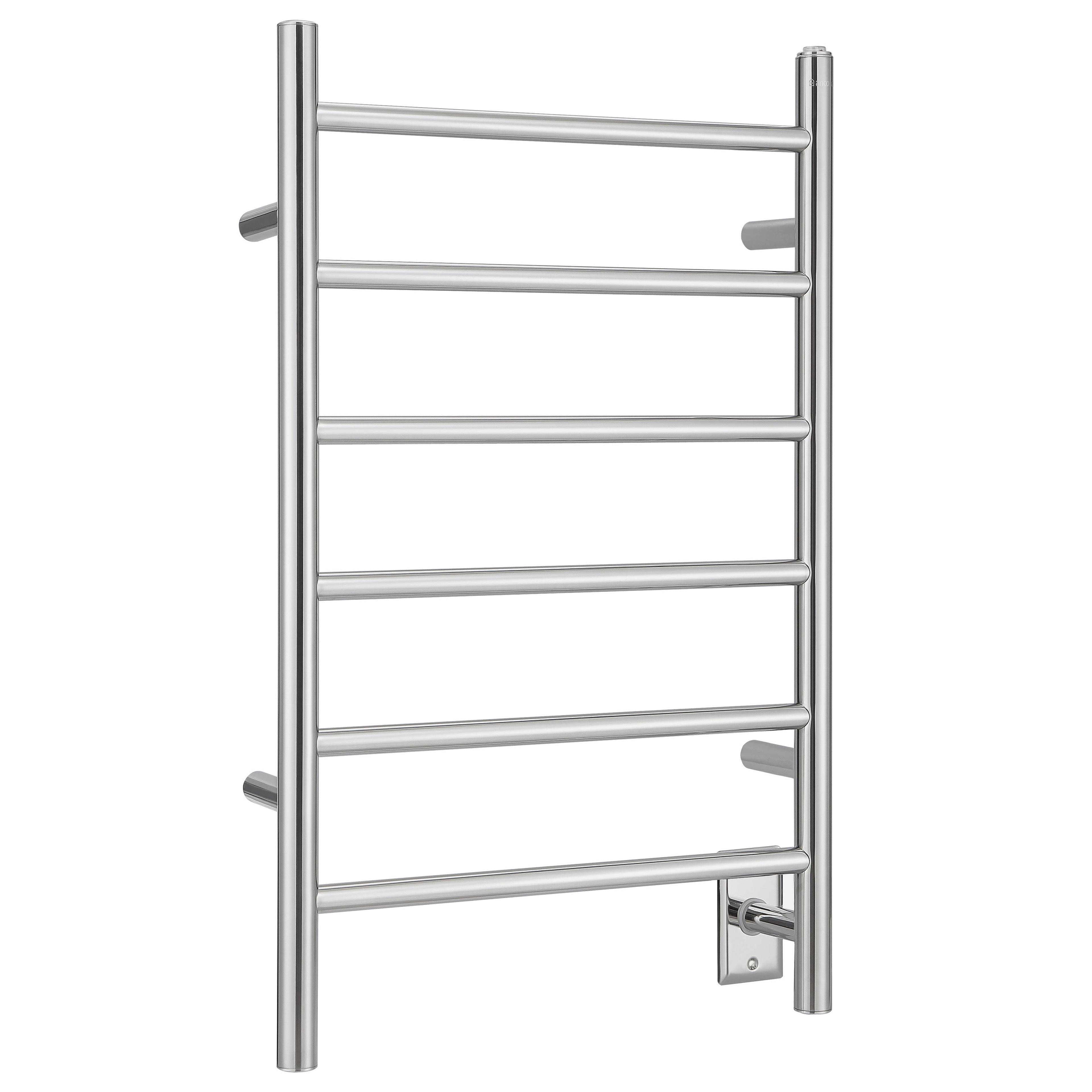 Polished Stainless Steel Wall Mounted 6-Bar Towel Warmer