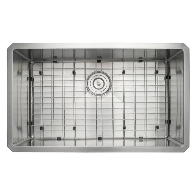 Ancona Prestige Series Stainless Steel 30'' x 18'' Undermount Kitchen Sink with Grid and Strainer