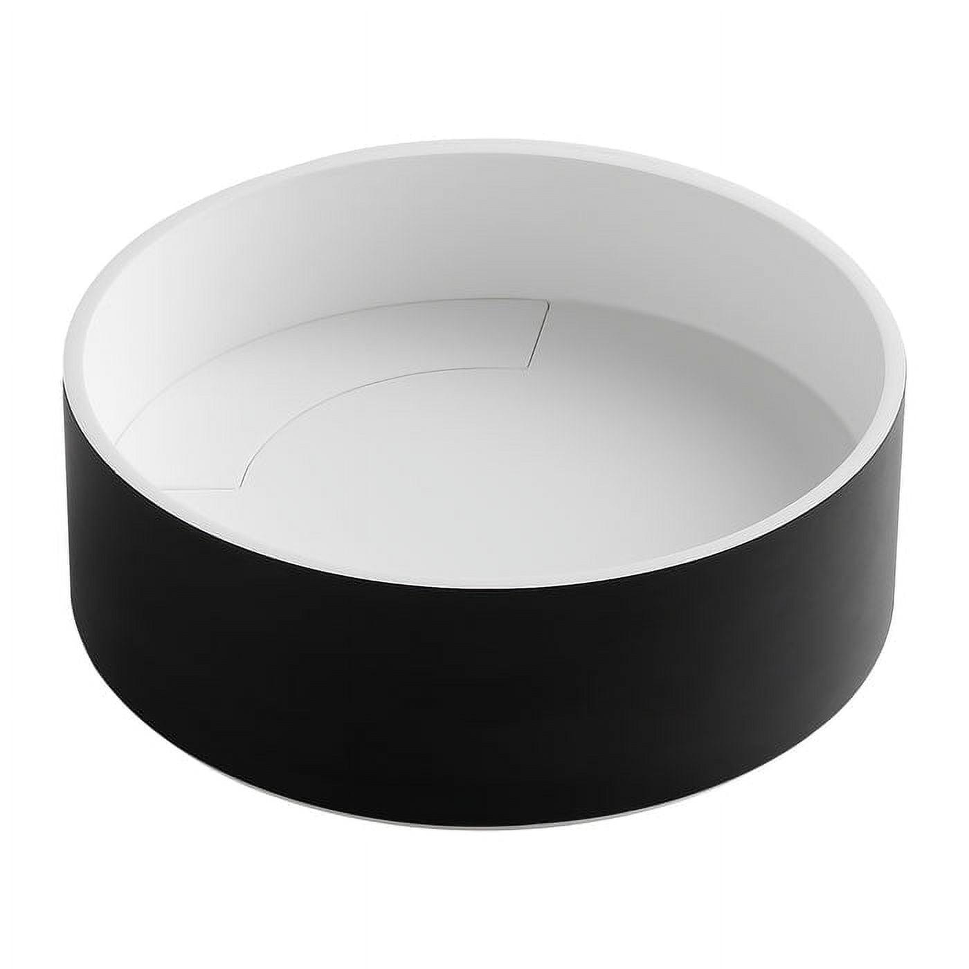 Ancona Round Pure Acrylic Stone Vessel Bathroom Sink