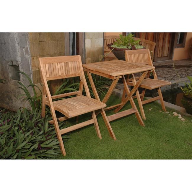 Natural Teak 24-Inch Folding Picnic Table Set