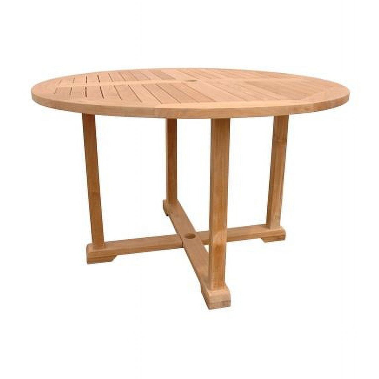 Tosca 47-Inch Round Teak Outdoor Dining Table