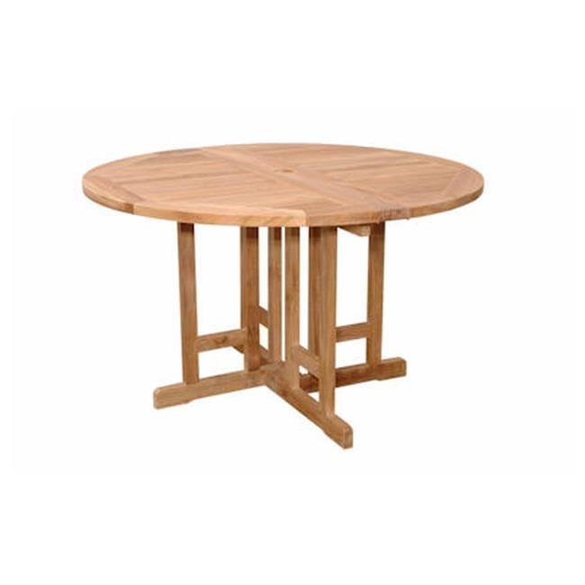 Anderson Teak  47 Inch Round Butterfly Folding Table - Brown - 47in. Diameter 29in.H