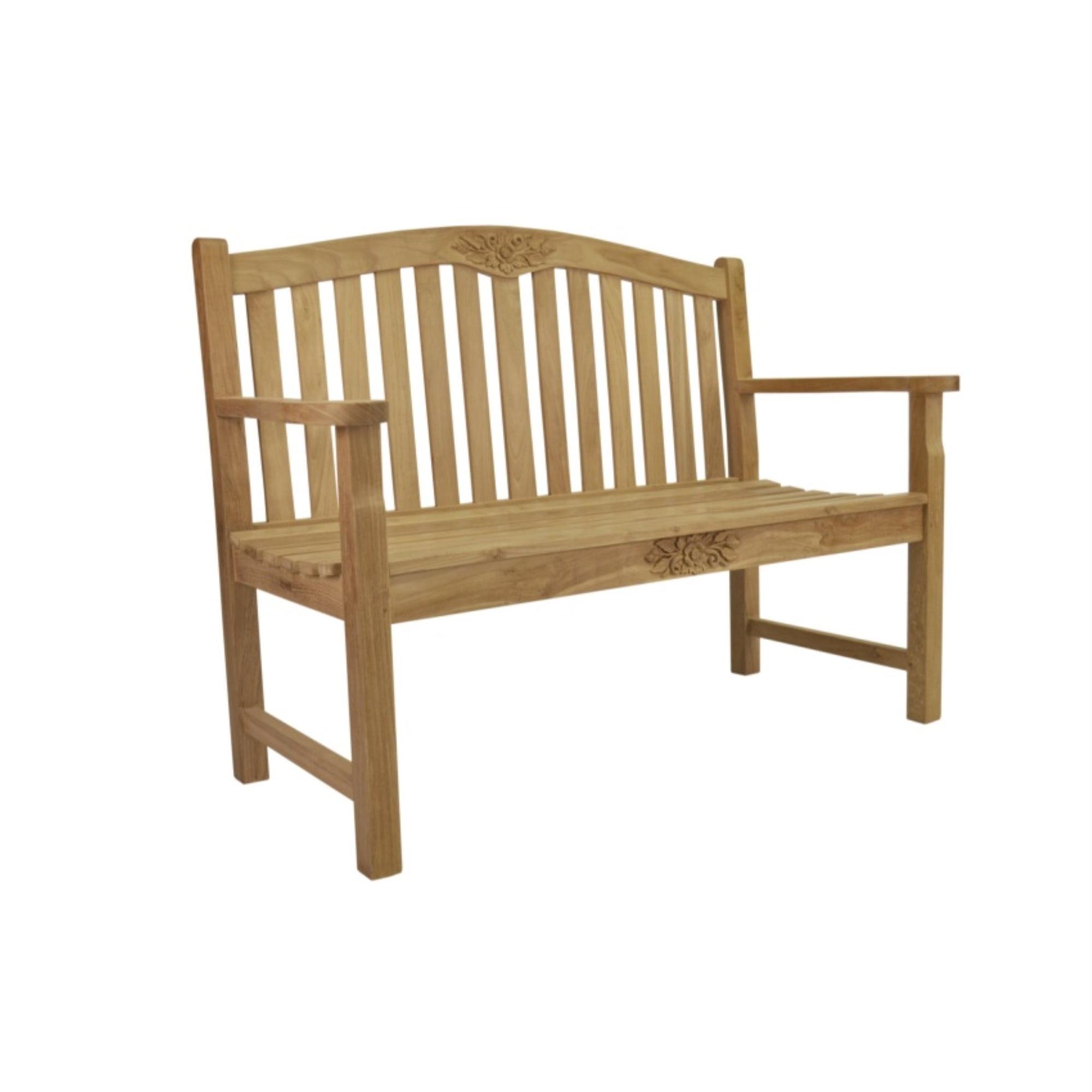 Anderson Teak 50" Handcrafted Traditional Outdoor Bench