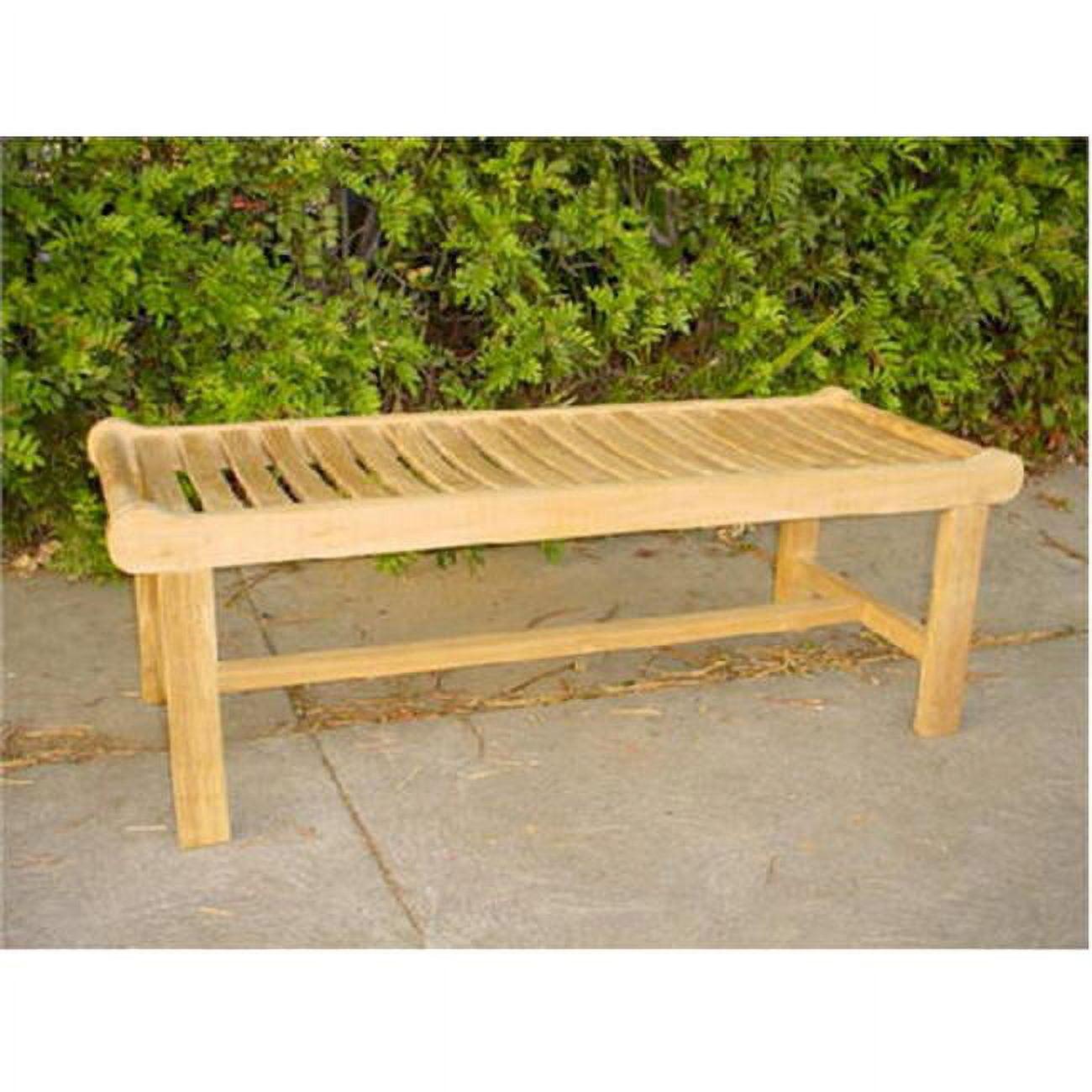 Cambridge 48" Artistic Teak Wood Backless Indoor Bench