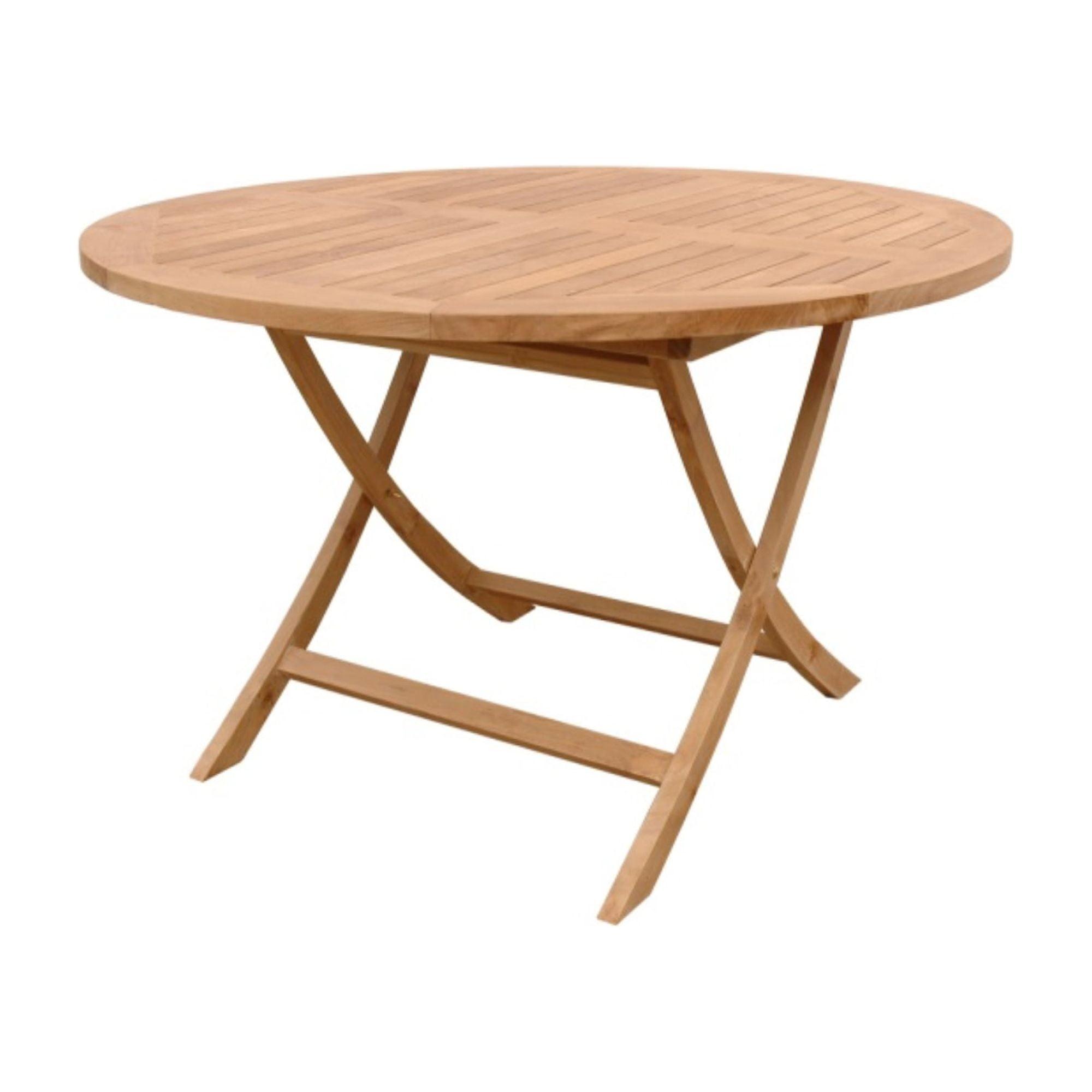 Bahama 47" Natural Teak Round Folding Table