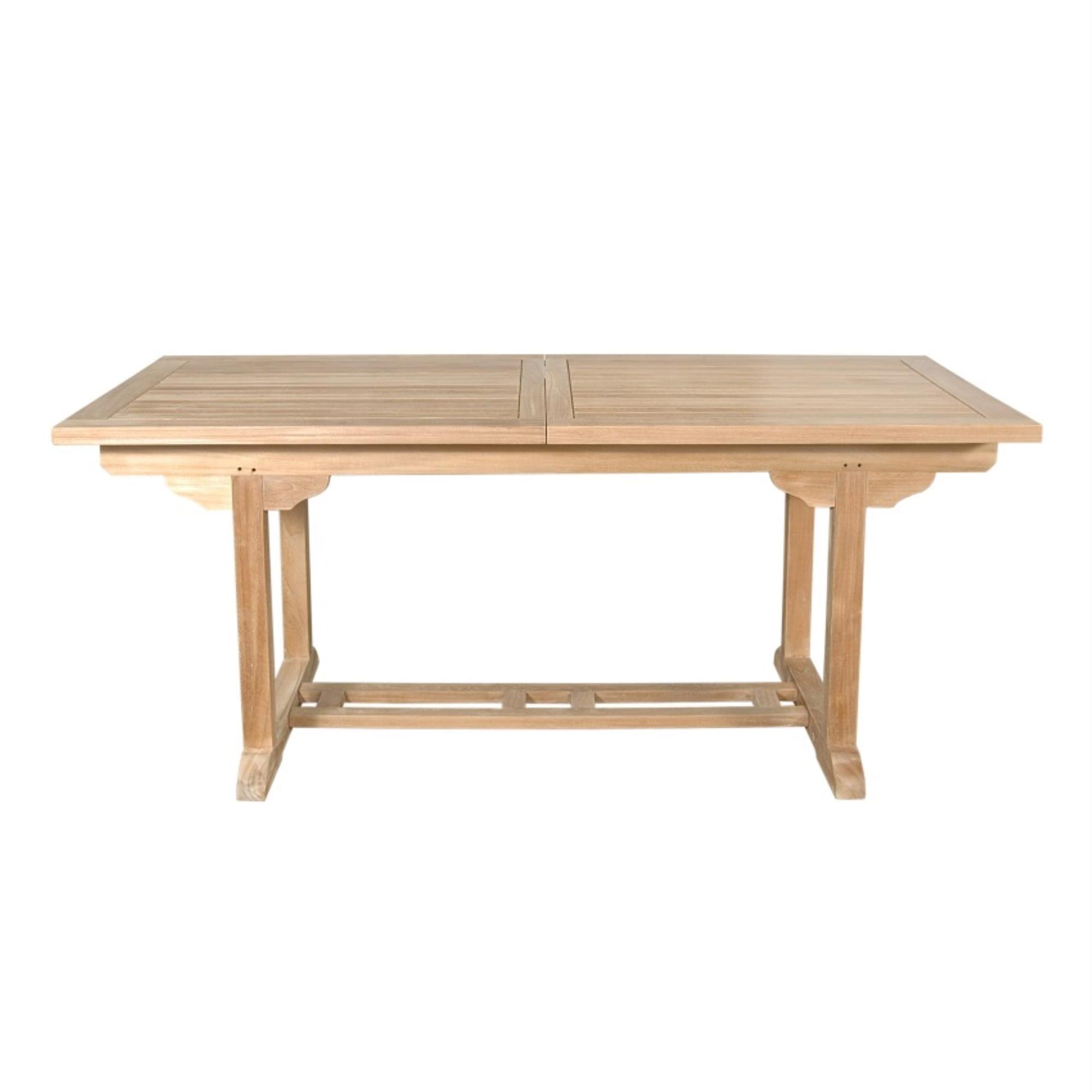 Bahama 94'' Teak Rectangular Extension Dining Table