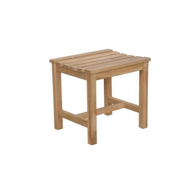 Braxton 19'' Teak Backless Outdoor Stool