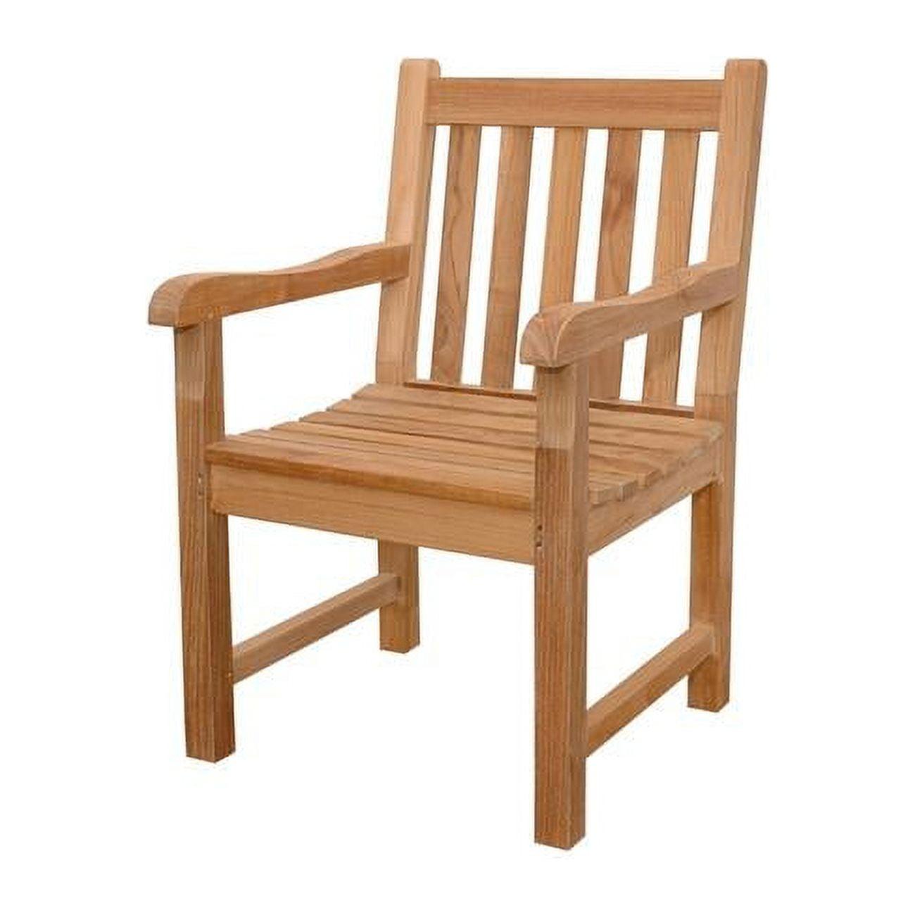 Classic Teak Natural Outdoor Dining Armchair