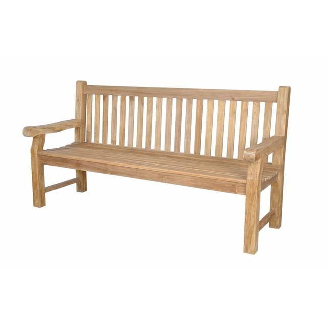 Devonshire Natural Teak 4-Seater Outdoor Bench