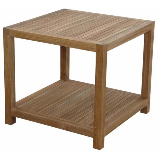 Glenmore 22" Natural Teak 1-Tier Side Table