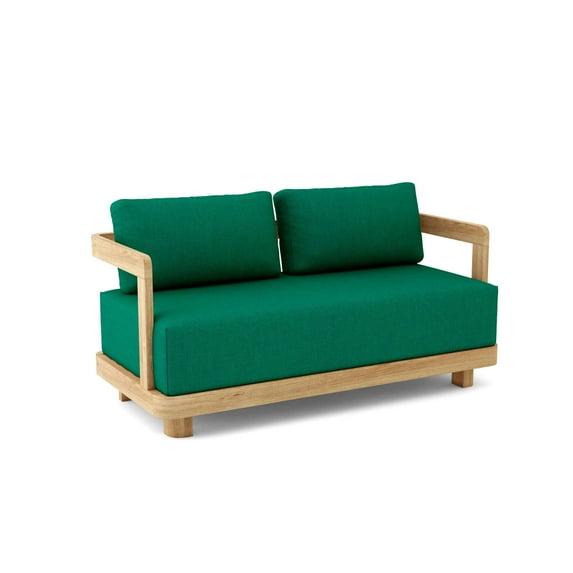 Granada 59'' Teak Outdoor Loveseat with Sunbrella® Cushions