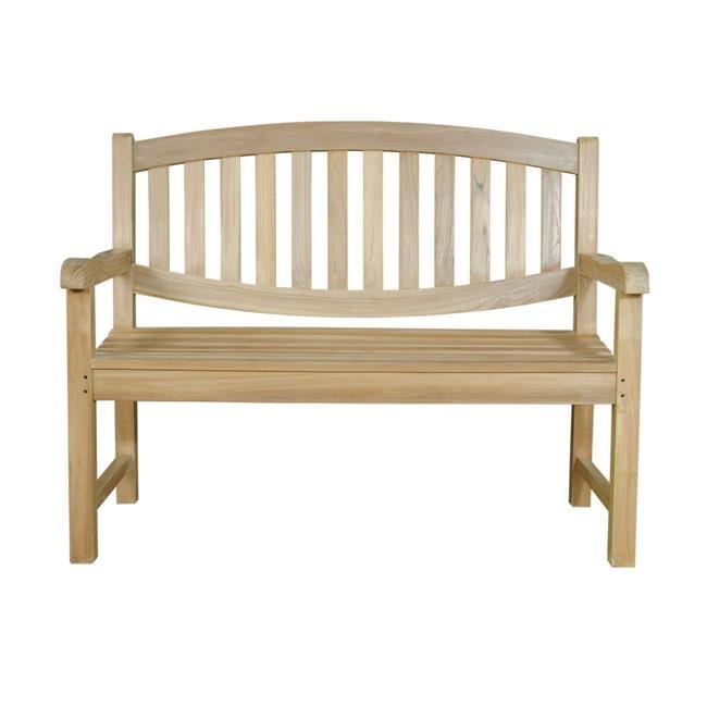 Kingston Natural Teak Outdoor 2-Seater Bench