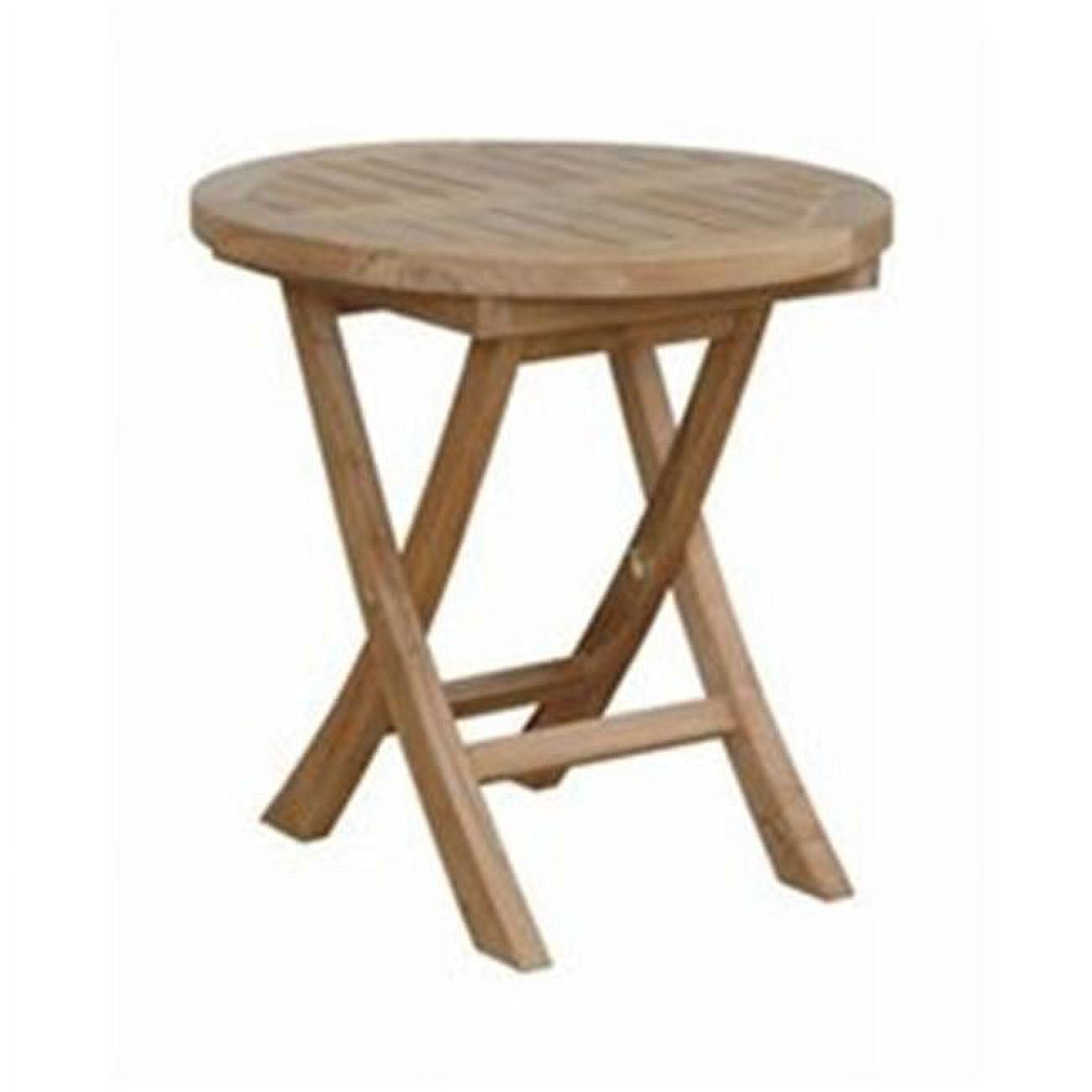 Montage Grade-A Teak 20" Round Folding Patio Side Table