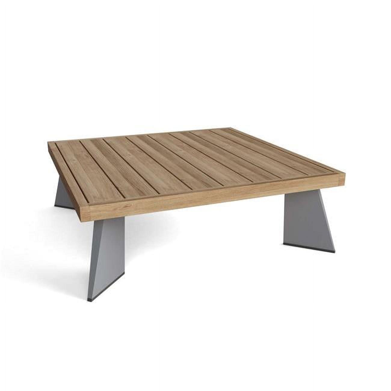 Oxford Teak and Aluminum Outdoor Square Coffee Table