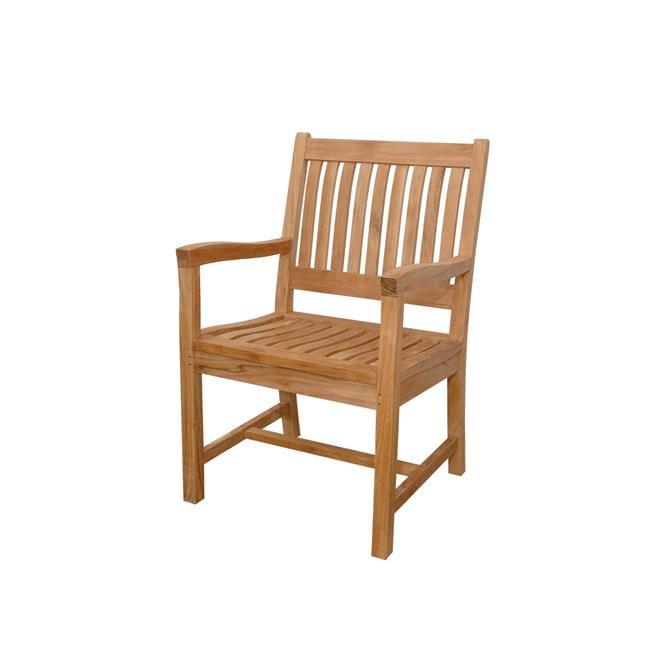 Rialto Teak Outdoor Dining Armchair with Curved Back