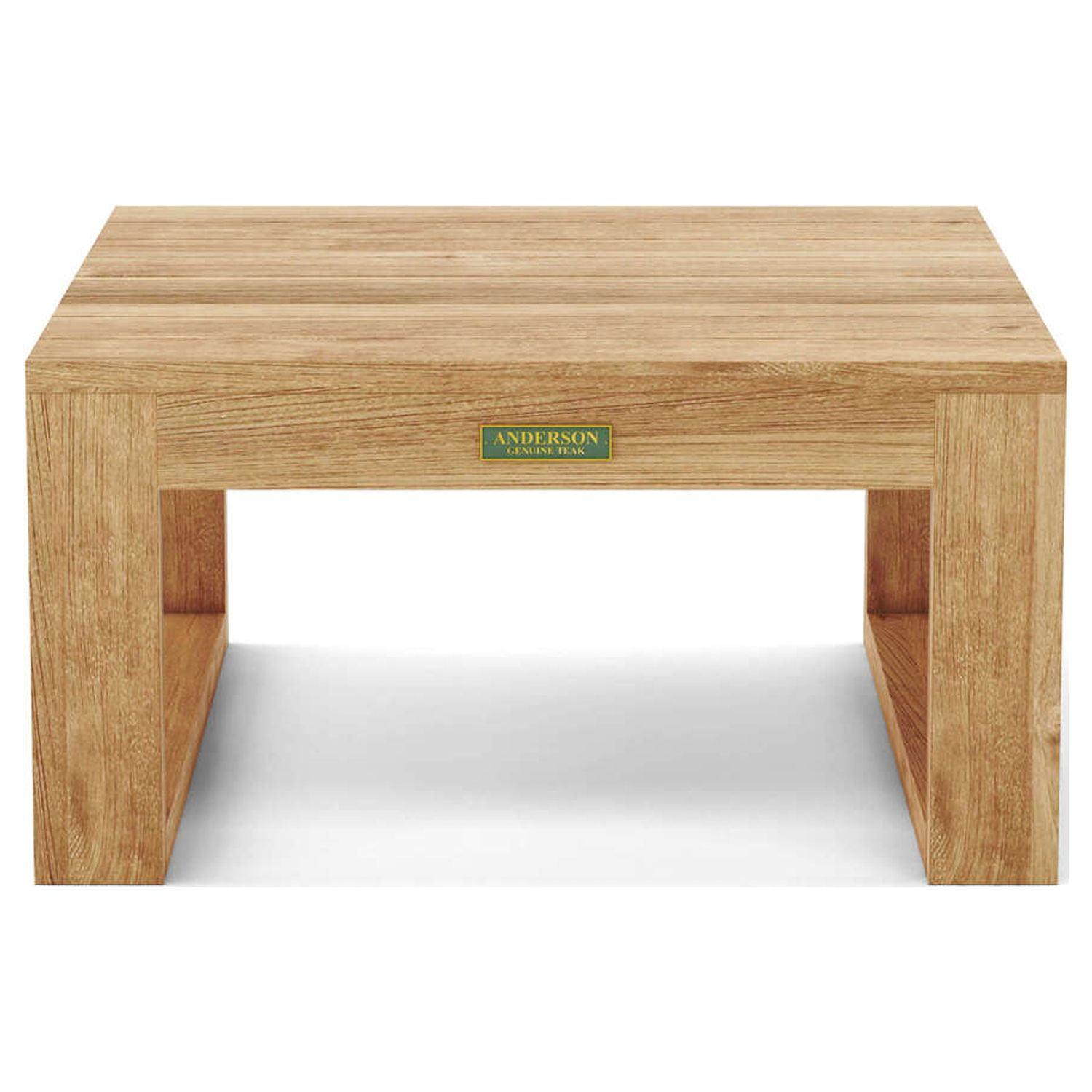 Anderson Natural Teak Outdoor Straight Side Table