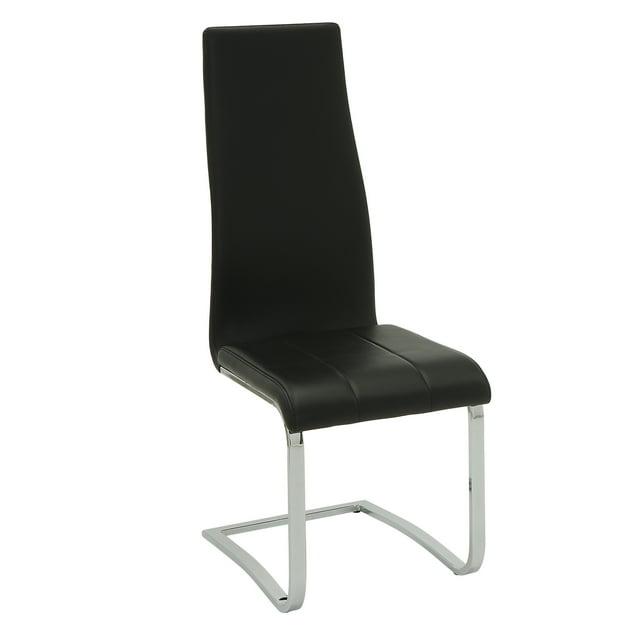 Genuine Leather Upholstered Cantilever Chair