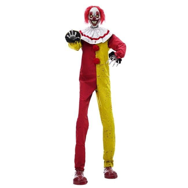 Seasonal Visions Animated Pesky The Clown Halloween Decoration - 7 ft - Multicolored
