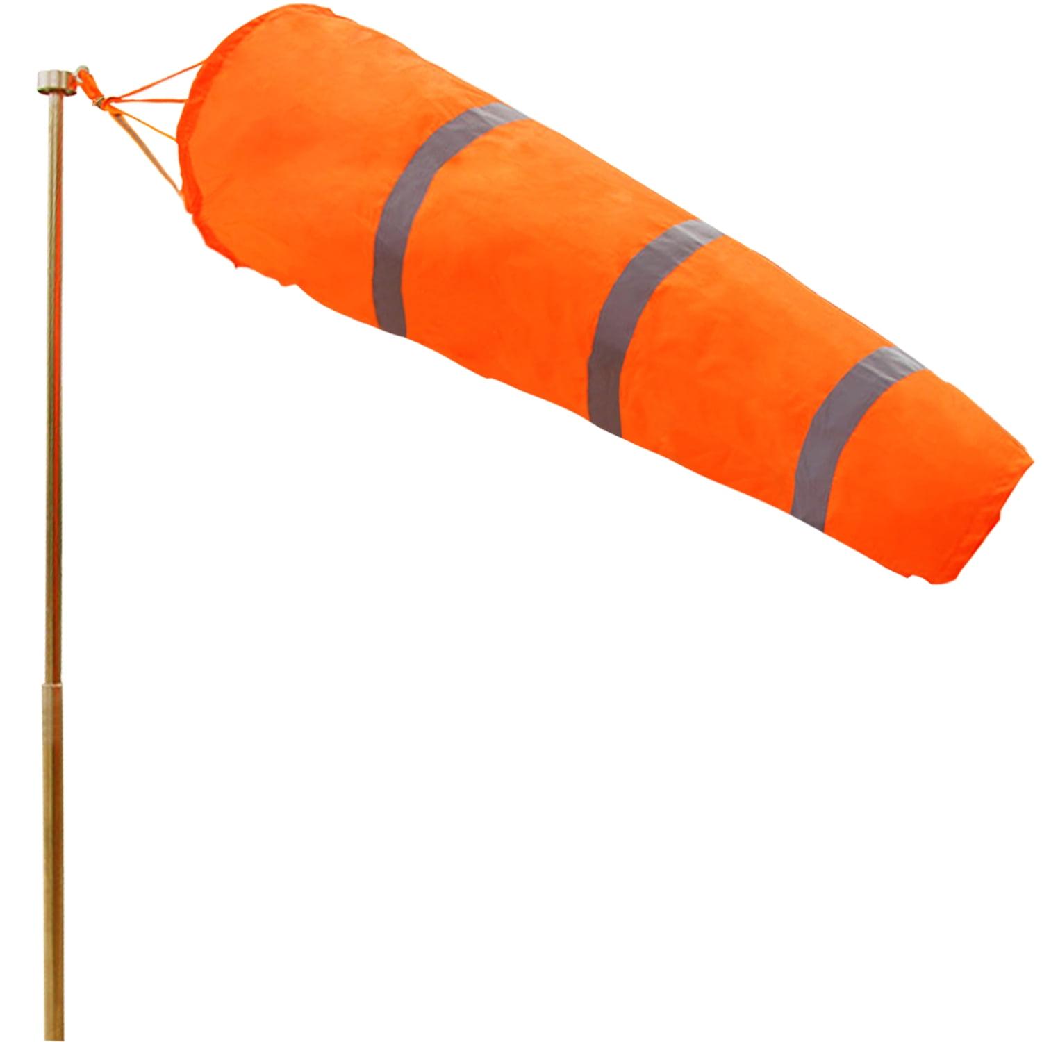 Anley 30 Inch Orange Rip-stop Polyester Windsock with Reflective Belt