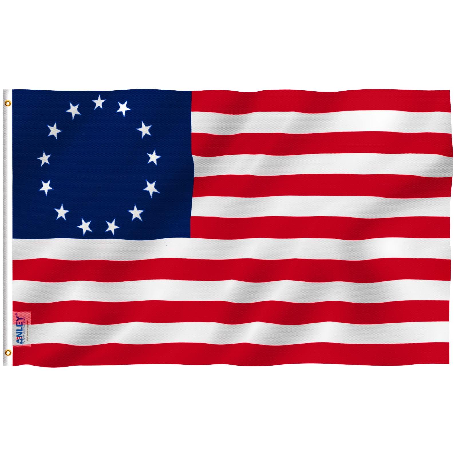 Patriotic 3x5 Foot Red and White Polyester American Flag