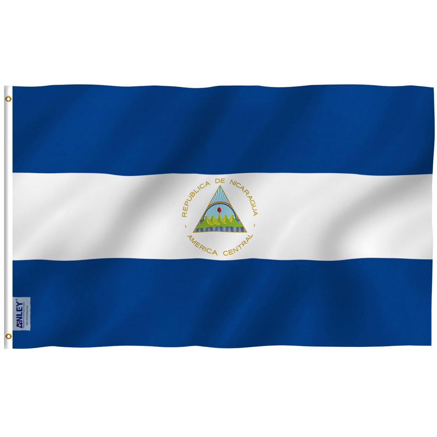 Anley 3x5 Foot Nicaragua Flag - Nicaraguan National Flags Polyester