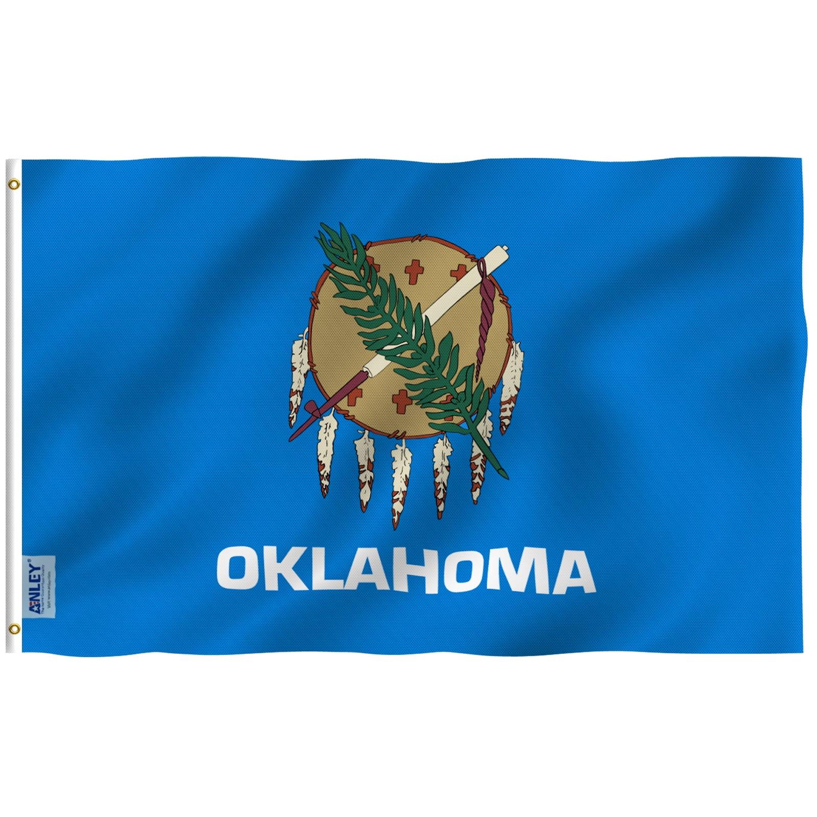 Oklahoma State Flag 3x5 Foot Polyester with Brass Grommets