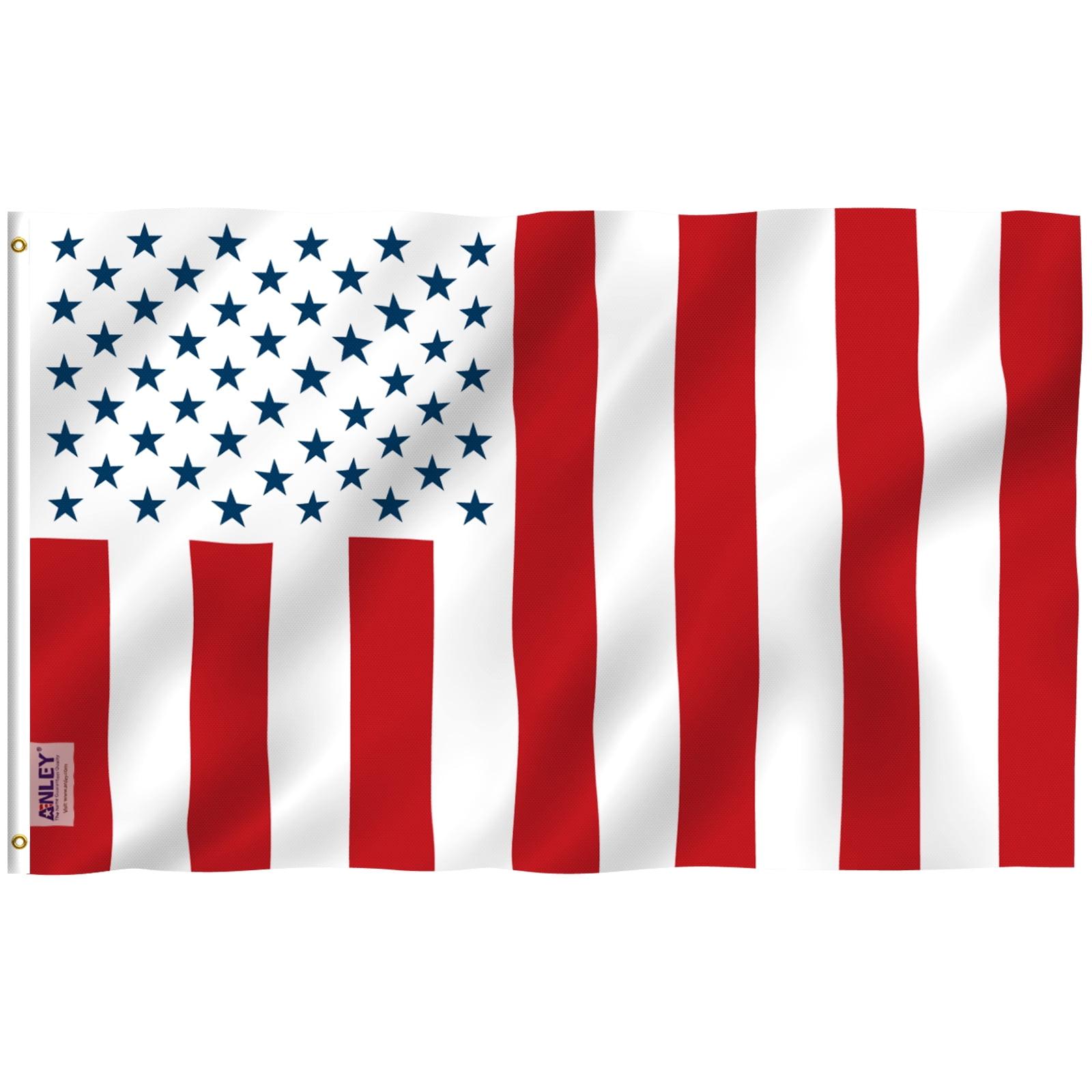 Patriotic 3x5 Foot Red and White Polyester USA Flag