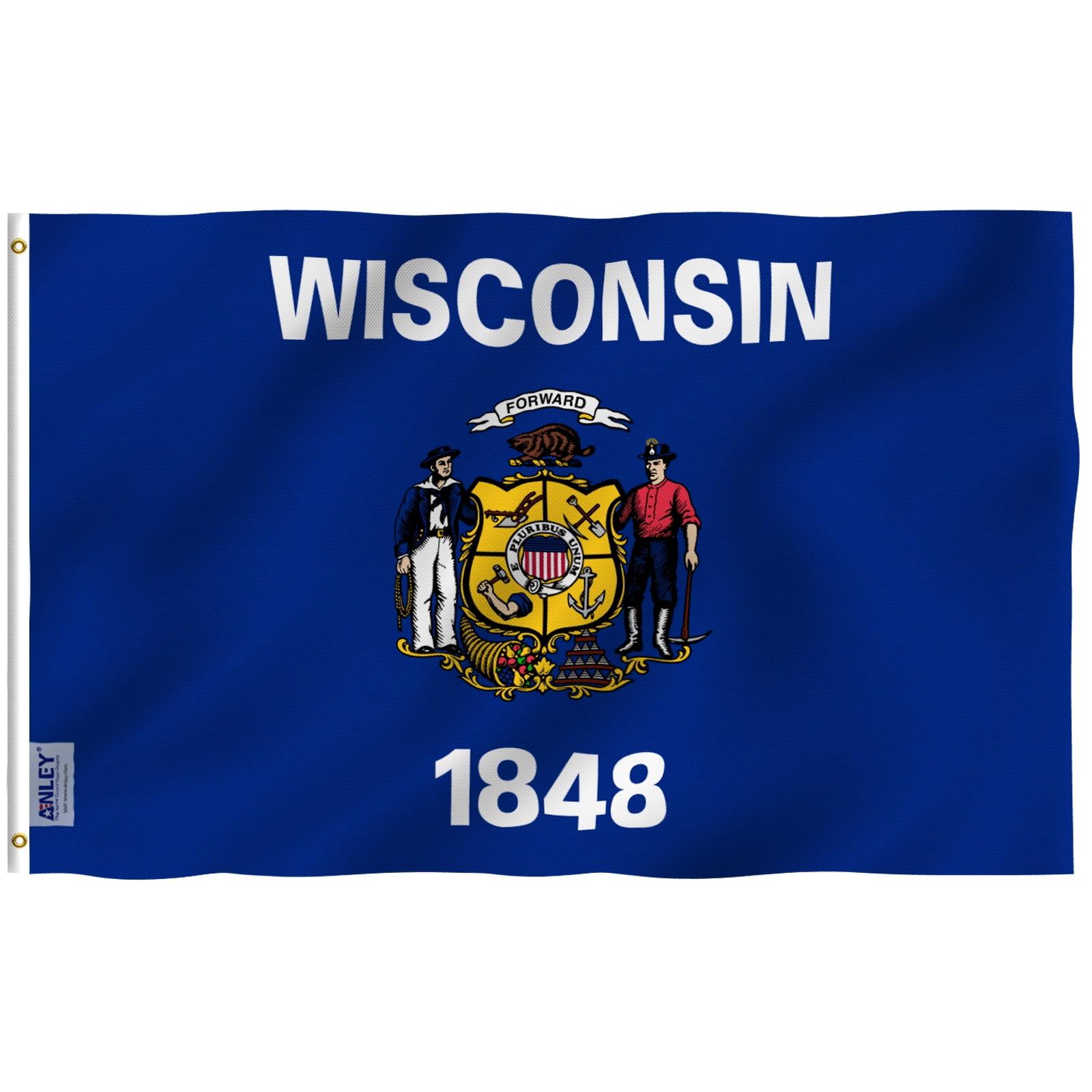 ANLEY Wisconsin State Polyester 36 x 60 in. House Flag