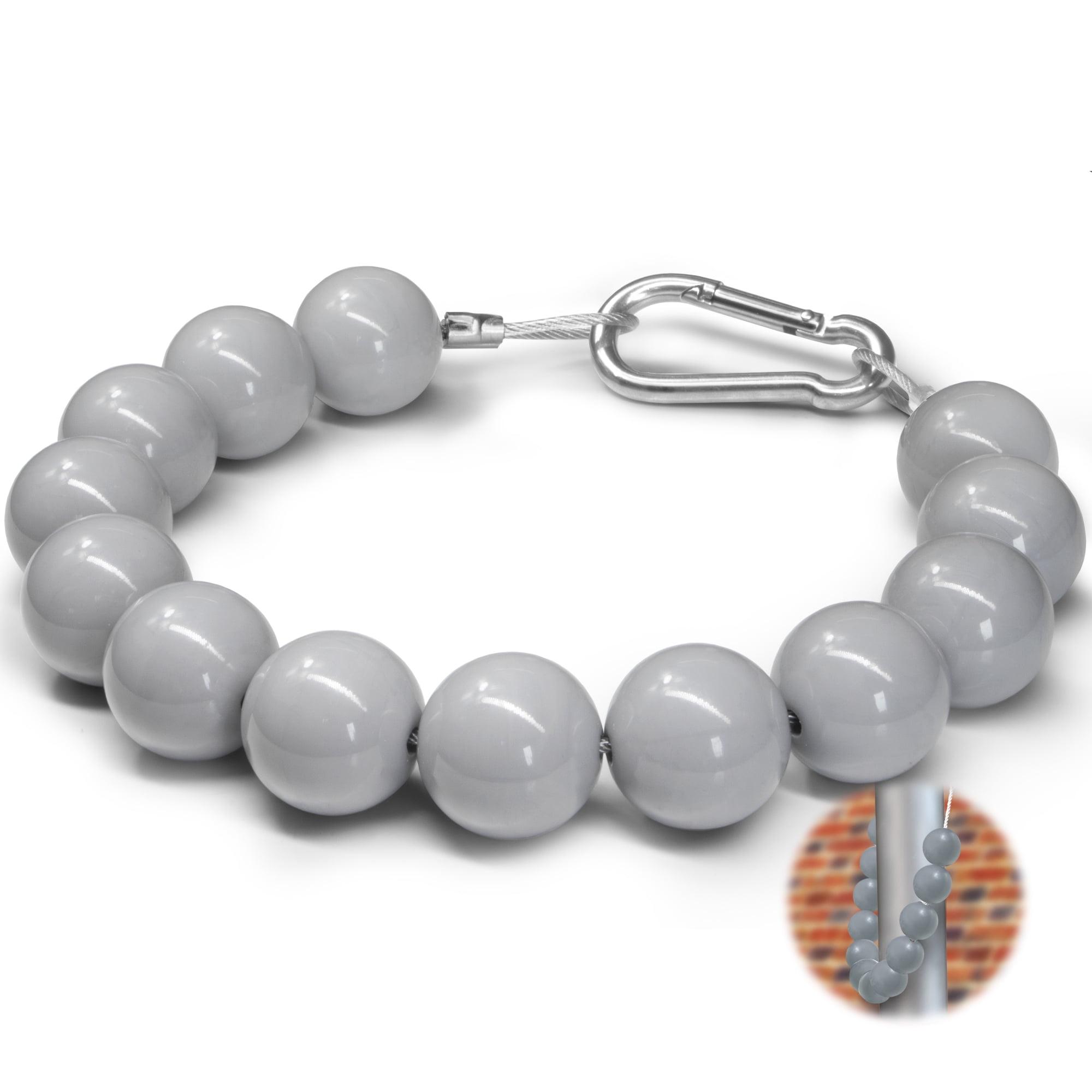 Anley Authentic Beaded Flag Retainer Ring for Both Internal & External Halyard Flagpole (Gray)