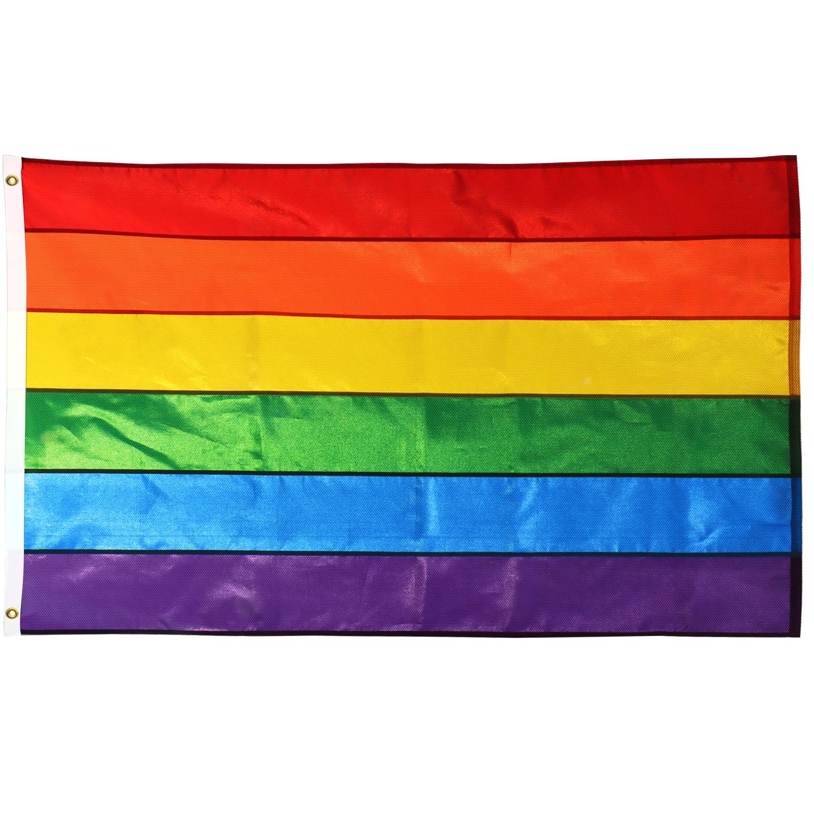 Anley EverStrong Series Rainbow Flag Gay Pride Flag 3x5 Ft - Heavy Duty Nylon for LGBT Parade Month Pride Day LGBTQ Community