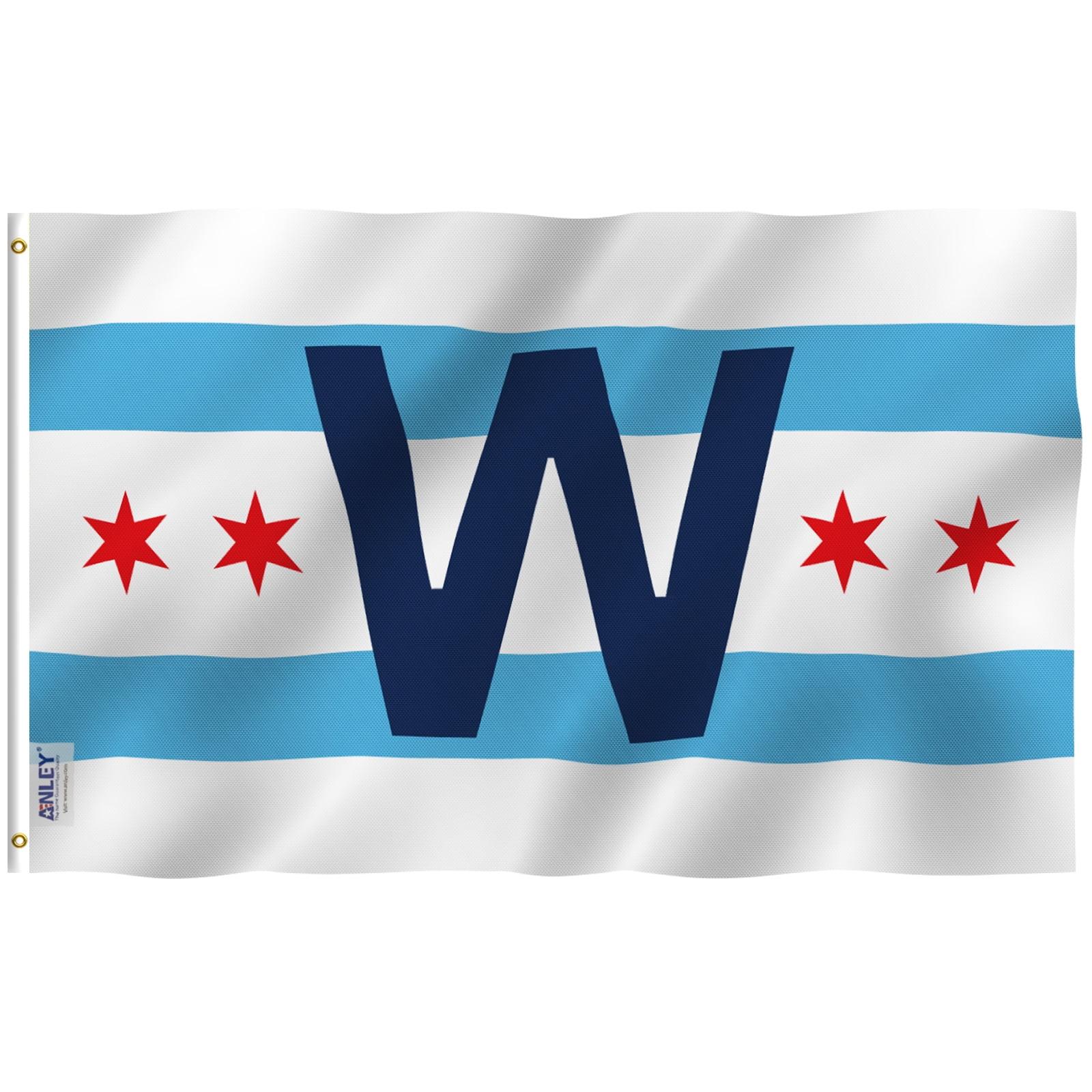 Chicago City Win Combo 3x5 Foot Polyester Flag with Grommets