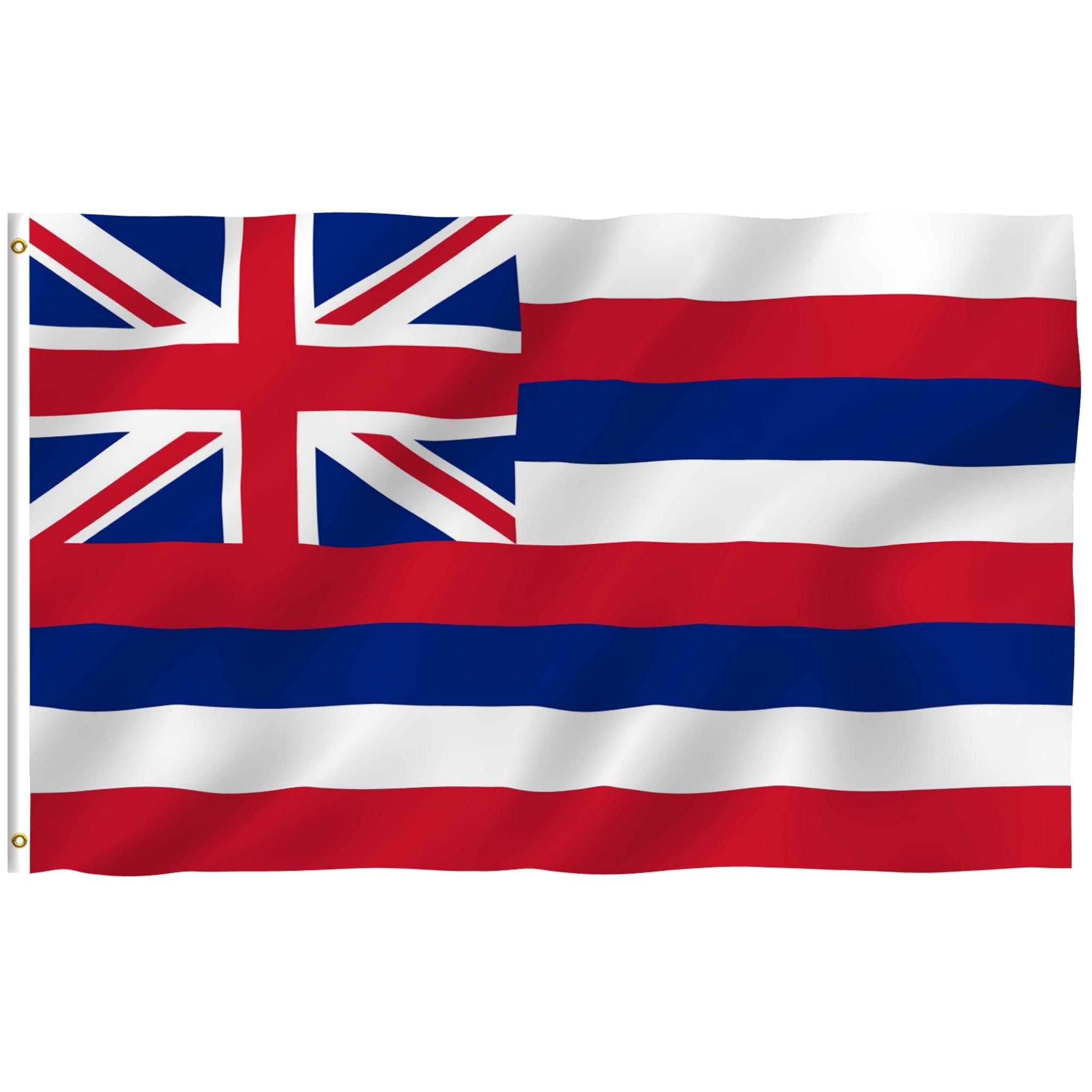 Anley Fly Breeze 3x5 Foot Hawaii State Flag - Hawaiian HI Flags Polyester with Brass Grommets