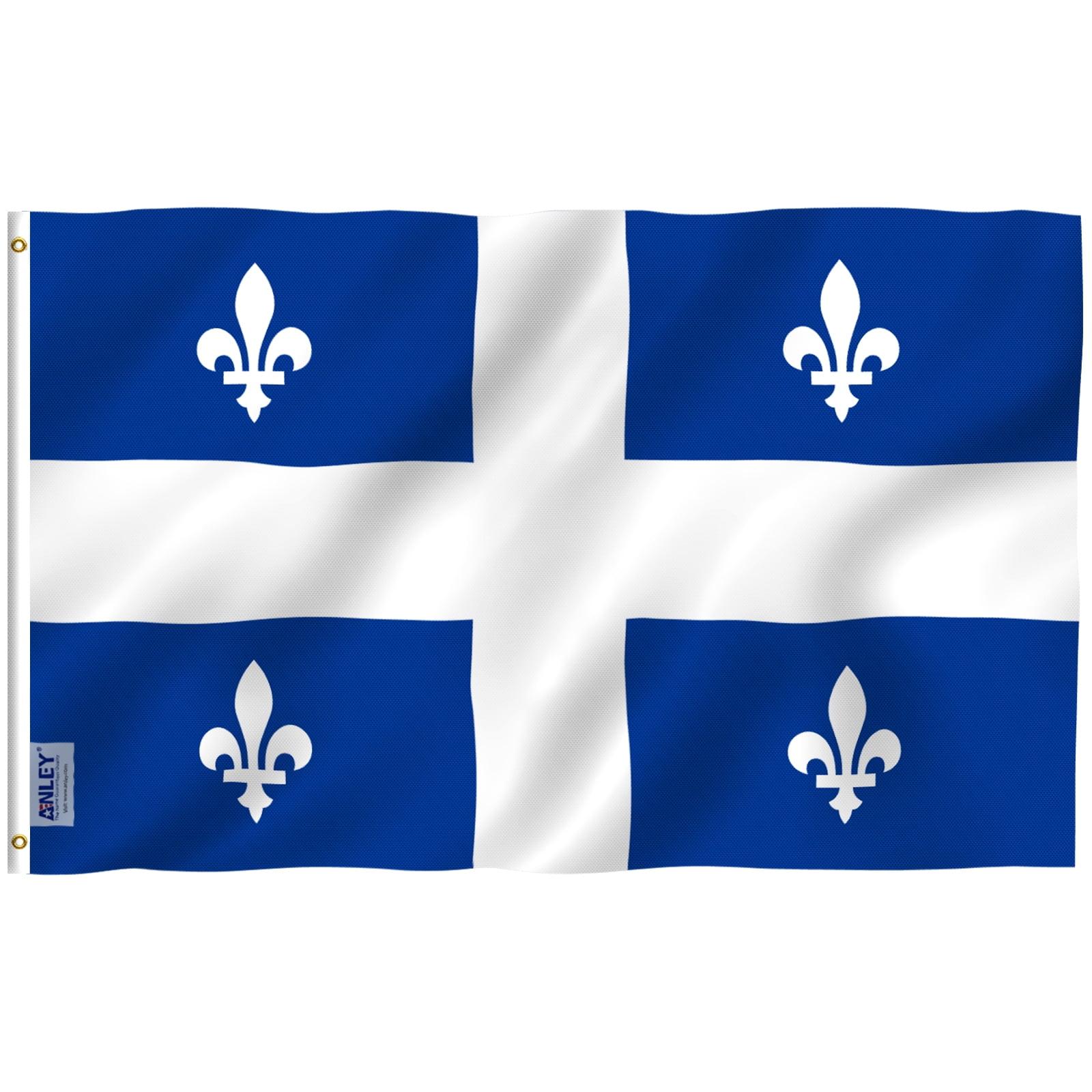 Quebec Flag 3x5 Foot Polyester with Brass Grommets