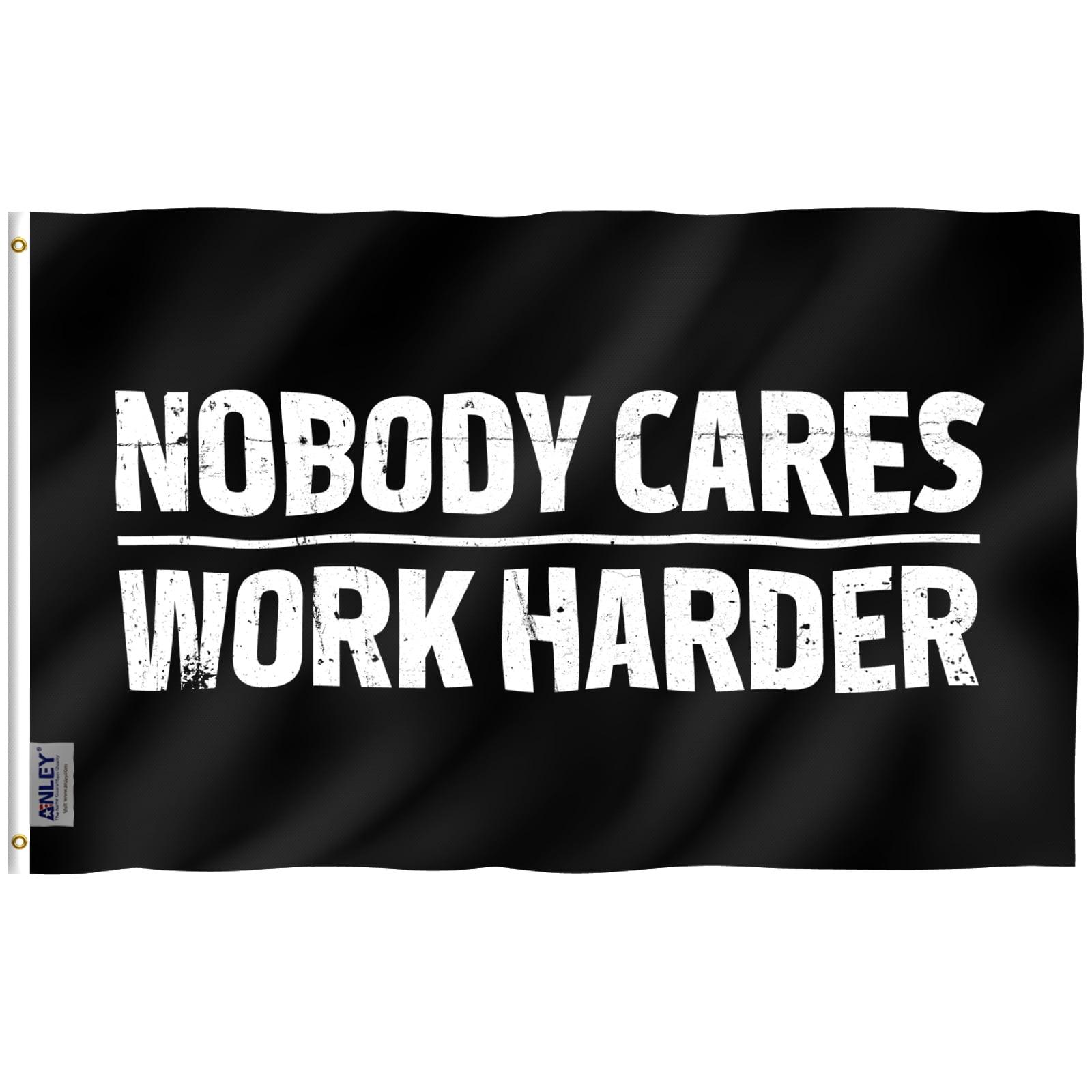 Black Polyester Inspirational Motivational Flag 3' x 5'