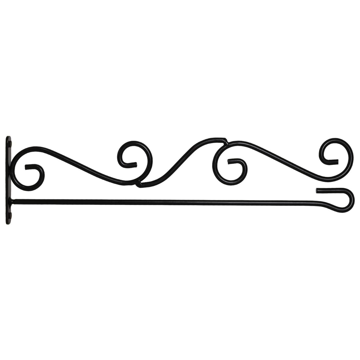 Black Wrought Iron Horizontal Garden Flag Wall Hanger