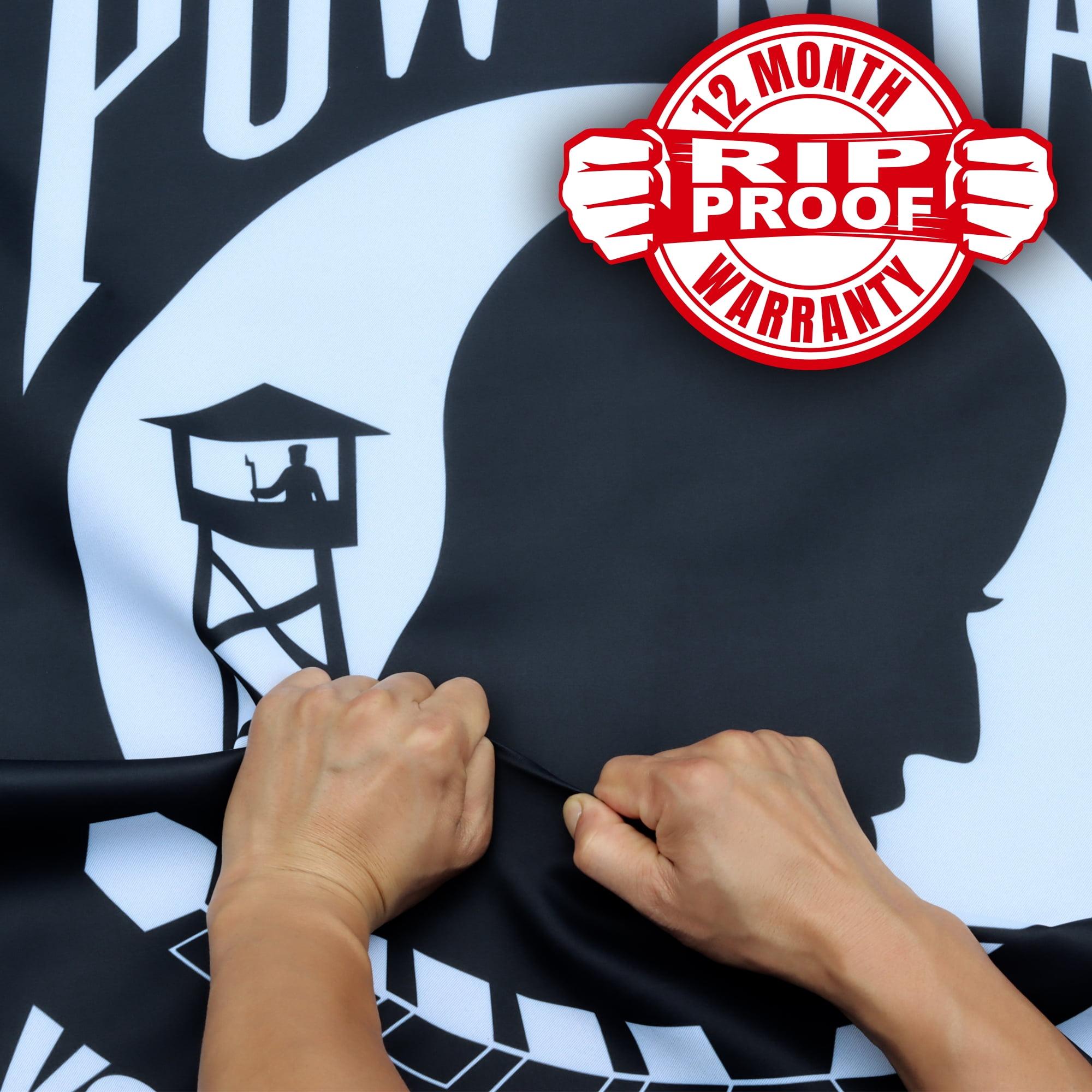 Rip-Proof Double-Sided Black and White 3x5 Ft Flag