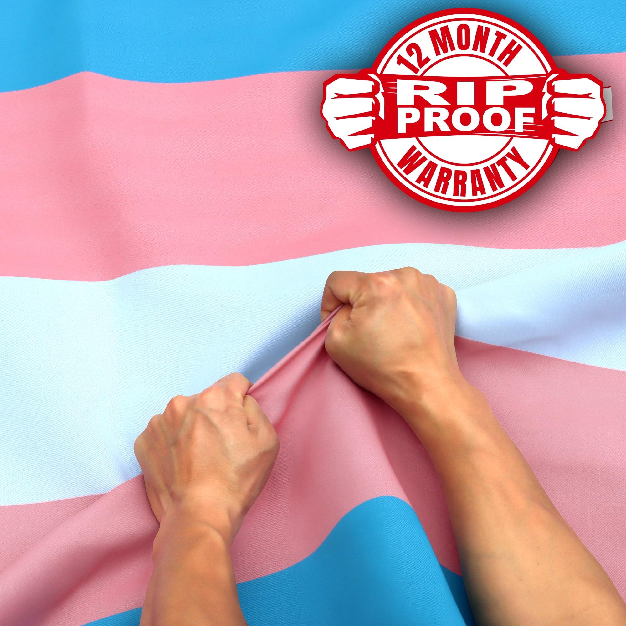 Rip-Proof Double-Sided 3x5 Foot Transgender Pride Flag