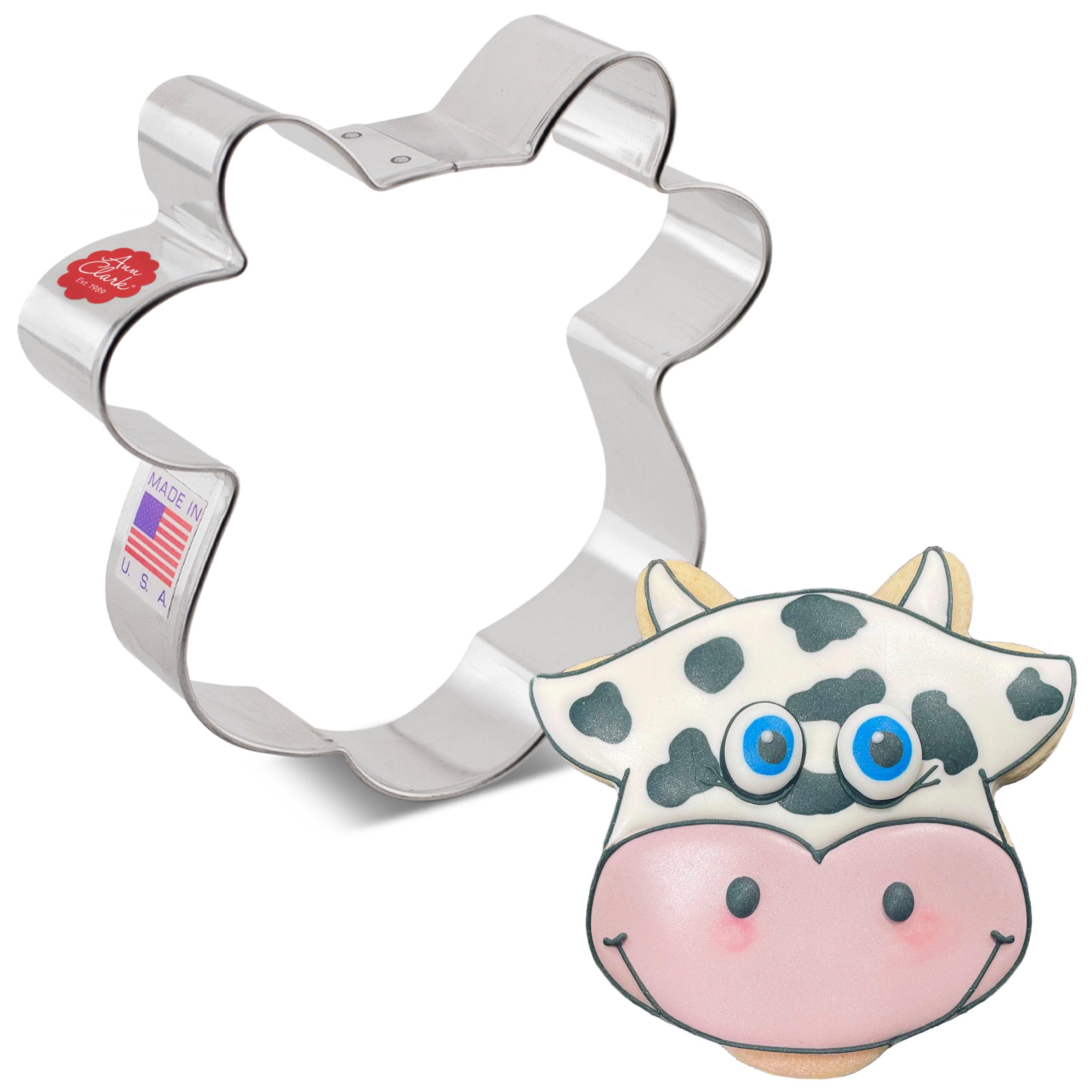 4-Inch Metal Cow Face Cookie Cutter for Fondant and Dough