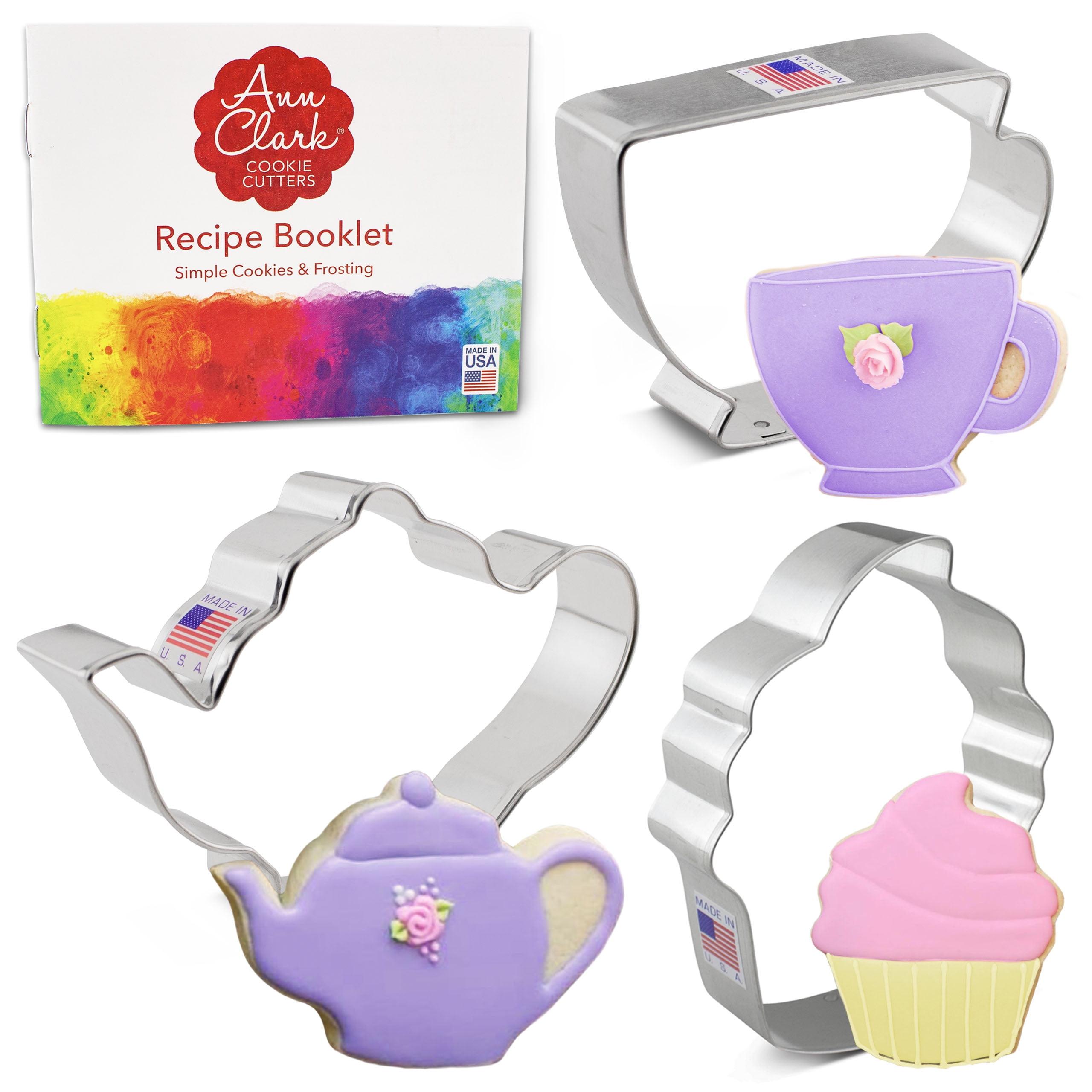 Polished Metal Tea Party Cookie Cutter Set