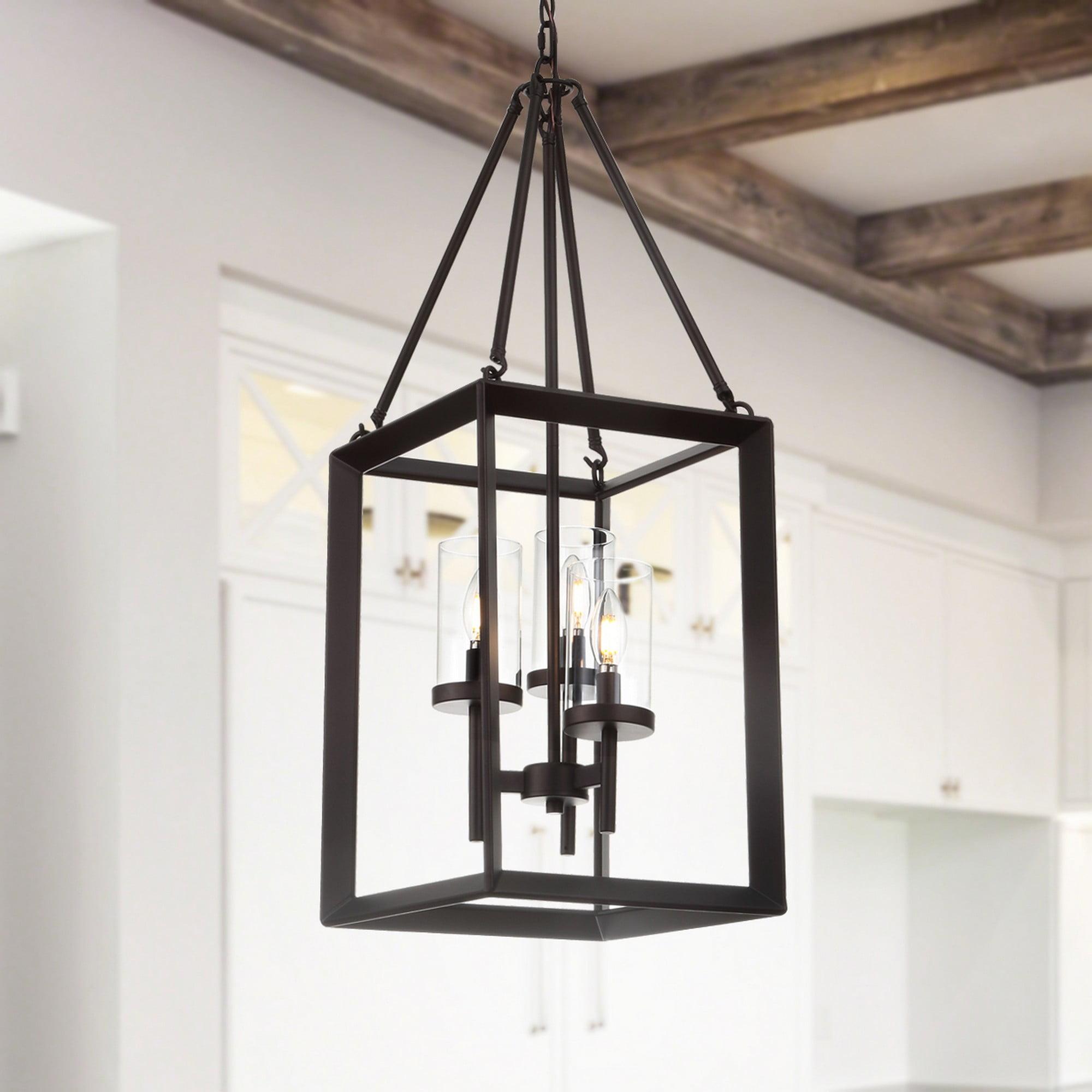 Geometric Bronze 12" LED Glass Pendant Light