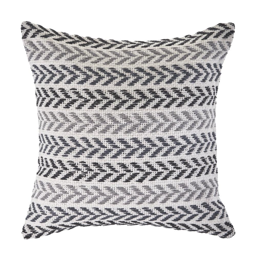 Hand-Woven Chevron Cotton Throw Pillow