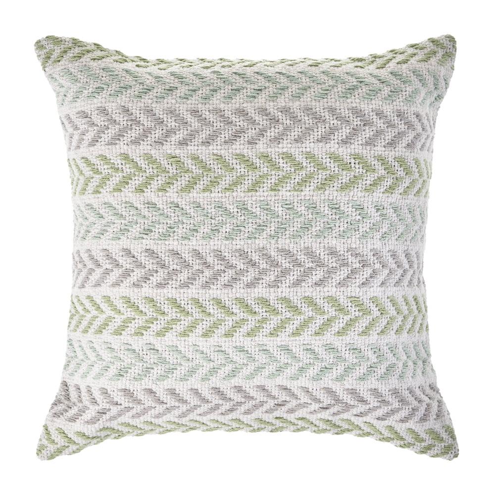 Hand-Woven Chevron Cotton Throw Pillow